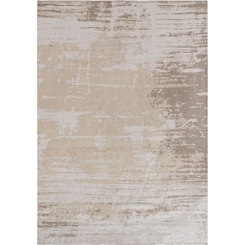 Deantrae Abstract Hand Loom Indoor / Outdoor Area Rug, Rectangle 7'10" x 11'2"