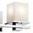 Macri Chrome 2-Light Vanity Light with Square Satin Etched Glass Shades-1131411900