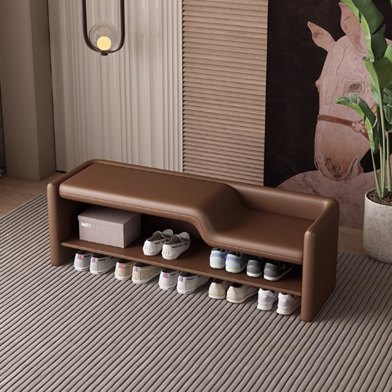 Entryway Shoe Stool, Brown