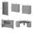 Huckins 4 Piece Computer Desk Office Set-264671154