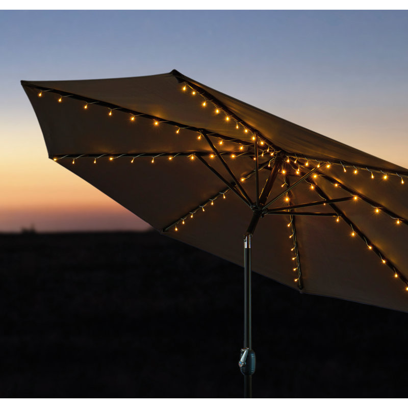 160 LED Solar Parasol Light in Warm White