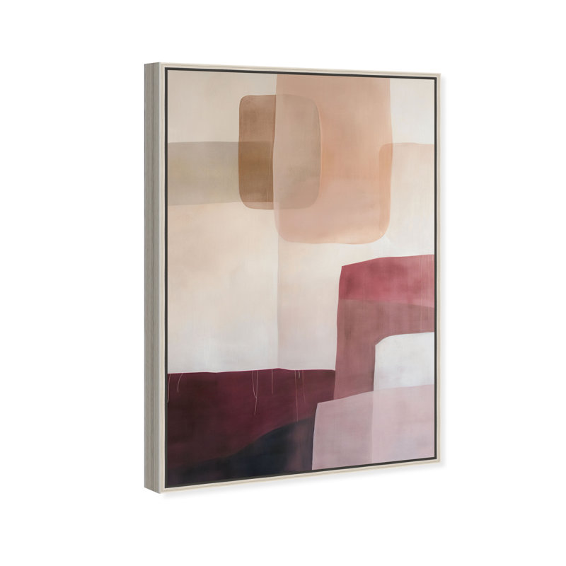 Ruby Dreams I Canvas Abstract Print by Oliver Gal, Black Frame, 10 x 15, 31"H x 21"W, Silver Frame
