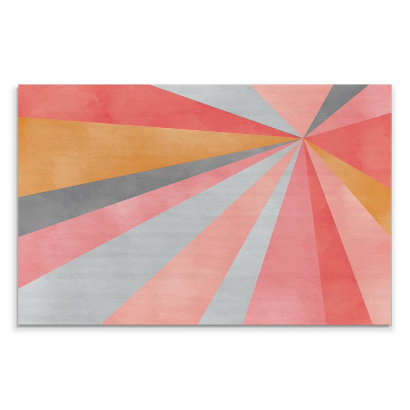 «Geometric Burst», reproduction, H 24 po x l 36 po x 1,5 po, Toile tendue