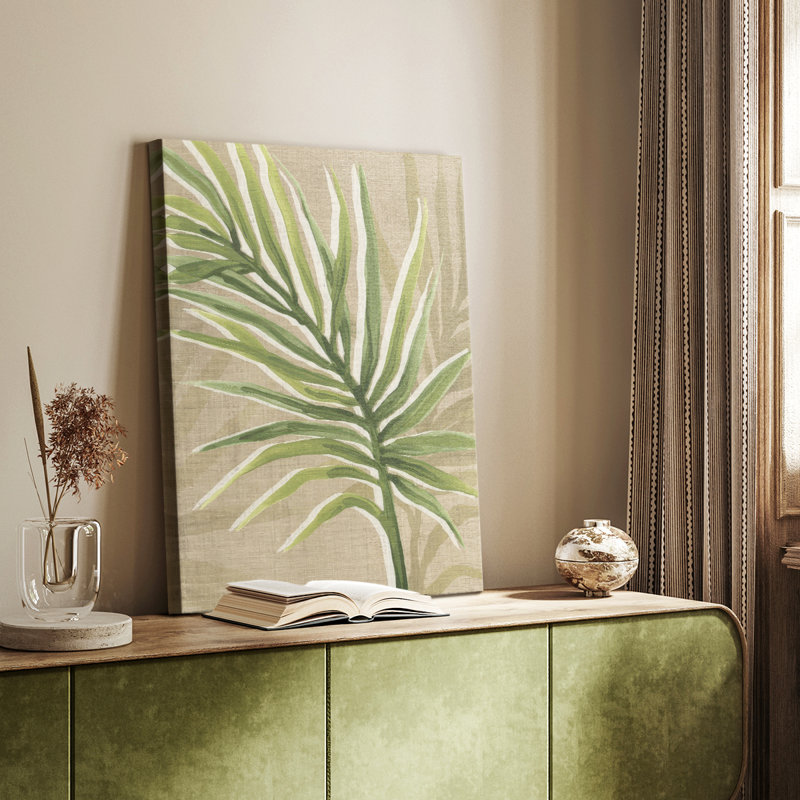 Toile de jute Palm Frond II - galerie sur mesure, H 18 po x l 12 po