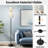 PeeNoke 68.5" Standing Floor Lamp Watercolor hot air balloon childish seamless moon clouds stars Dimmable Metal Pole Lamp with Linen Lampshade LED Bulb Included