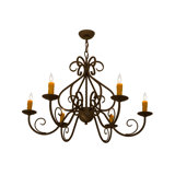Greenbriar Oak 6 - Light Chandelier