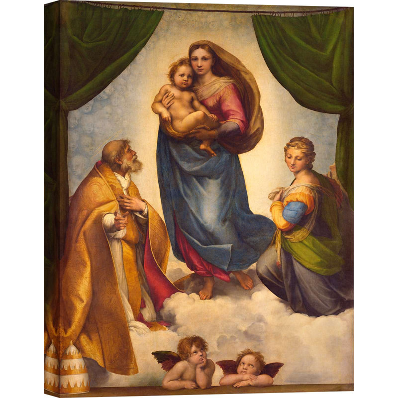 Madonna Sistina by Raffaello - Wrapped Canvas Print, 70cm H x 50cm W