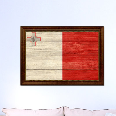 Drapeau champêtre malta-impression d’art graphique sur toile