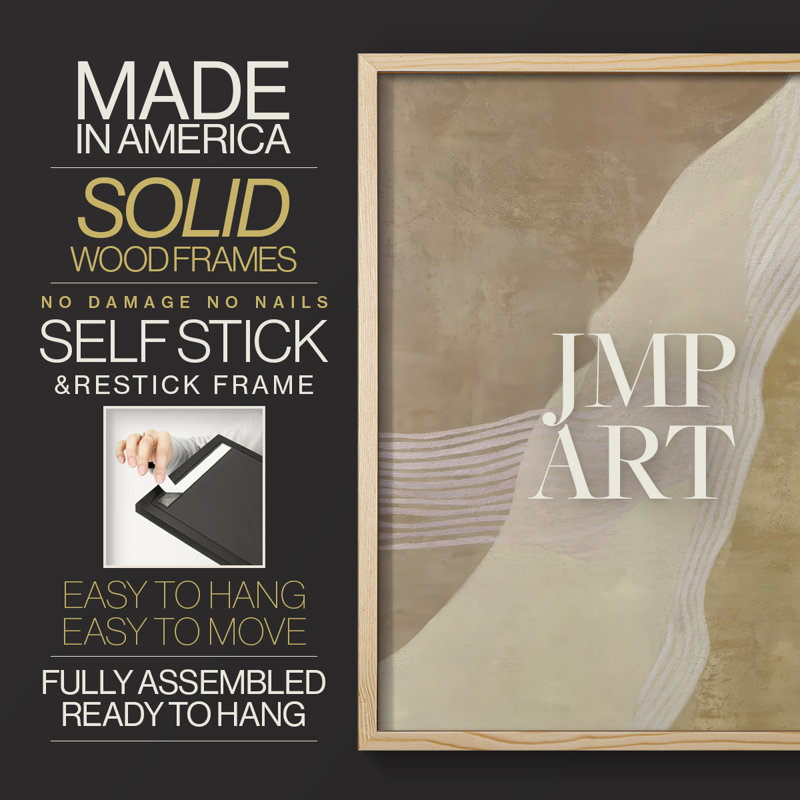 Cradle II Framed Print - Solid Wood, Natural, 21" H x 17" W