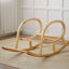 Chaise berçante moderne en bois massif rembourré-106437421
