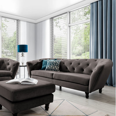 Haltwhistle 3 Seater Velvet Sofa