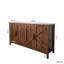 Armoire de rangement en panneau de particules avec 4 portes et tablettes ouvertes - Polyvalente pour différentes pièces
