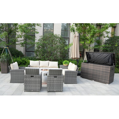 - Person Patio Conversation Set with Cushions