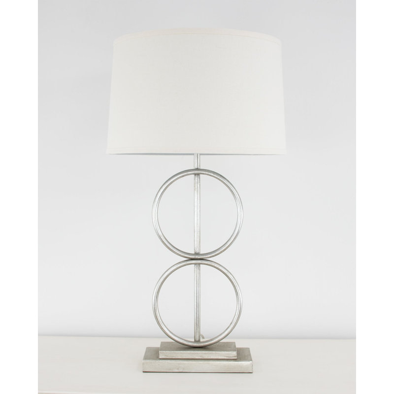 Olympus Table Lamp, Silver Leaf