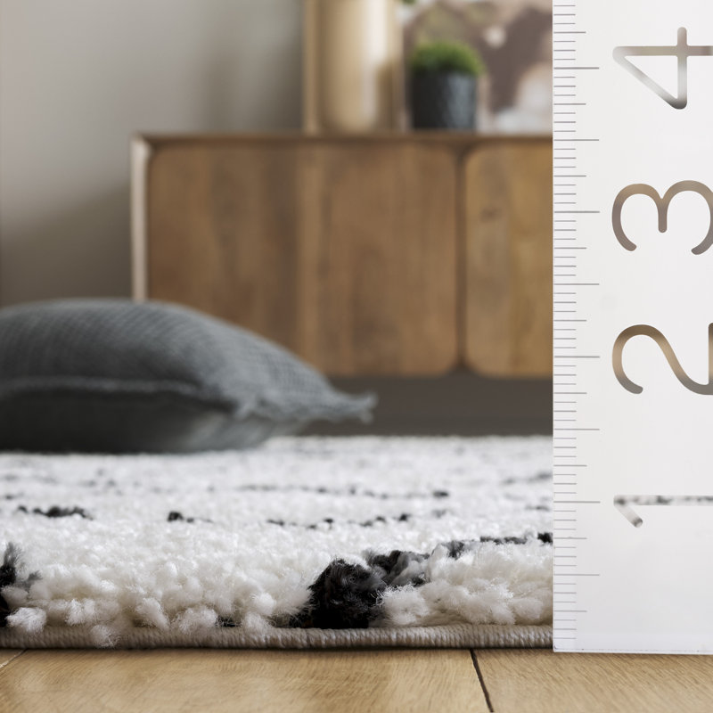 Arizona Shag Performance Abstract Indoor Rug, Square 6'7"