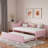 L-shaped Upholstered Daybed With Pop Up Trundle