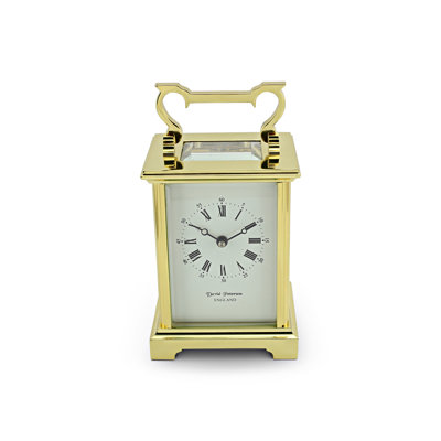 Metal Glass Mechanical Tabletop Clock