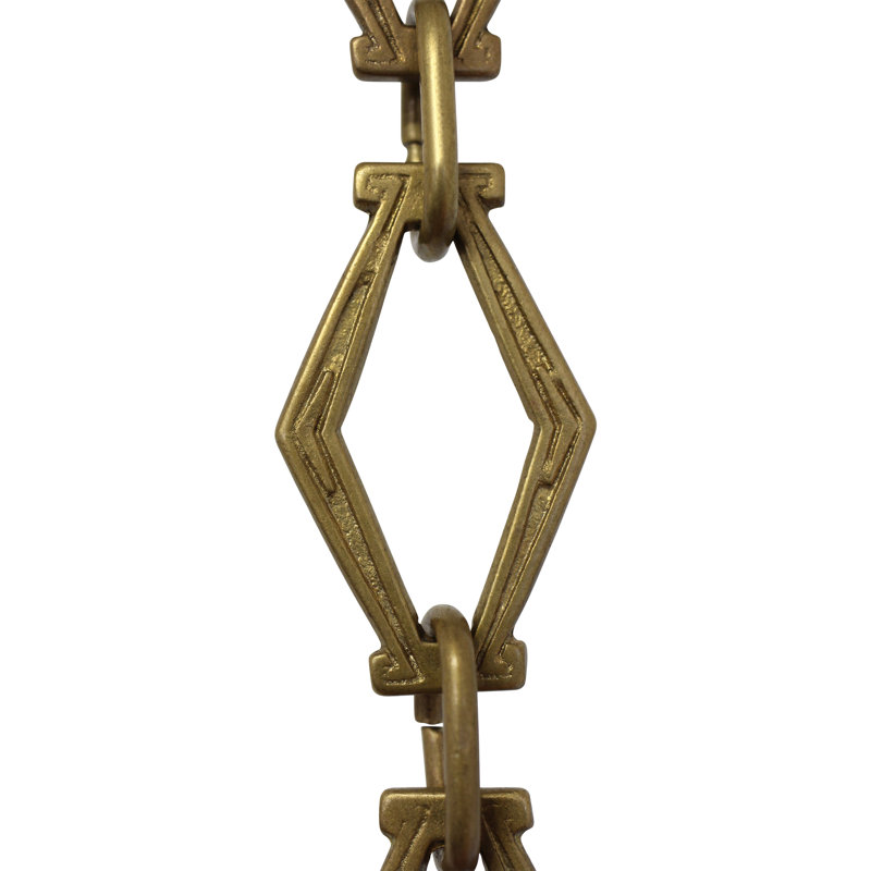 Chaîne hexagonale non soudée, Laiton antique, H 12 po x l 1,42 po x P 0,16 po