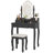 Jalea Vanity Desk with Mirror and Lights, Modern Makeup Table and Cushion Stool Set with 4 Drawers-1227969386