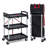 Collapsible Utility Cart, 3-Tier Foldable Service Cart with 360° Swivel Wheels-106408943