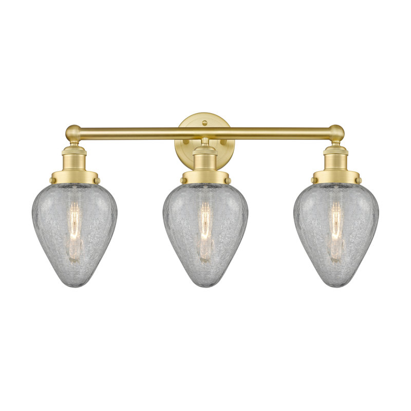 Éclairage pour meuble-lavabo à intensité variable 3 lumières Ameet, Or satiné
