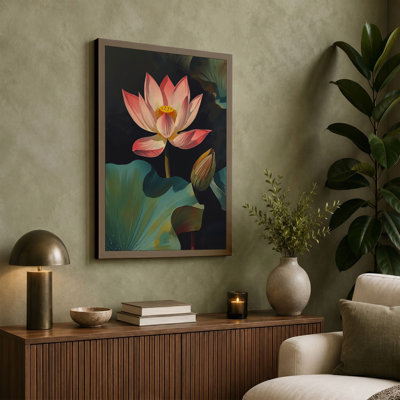 Lotus Bloom Botanical - Wrapped Canvas
