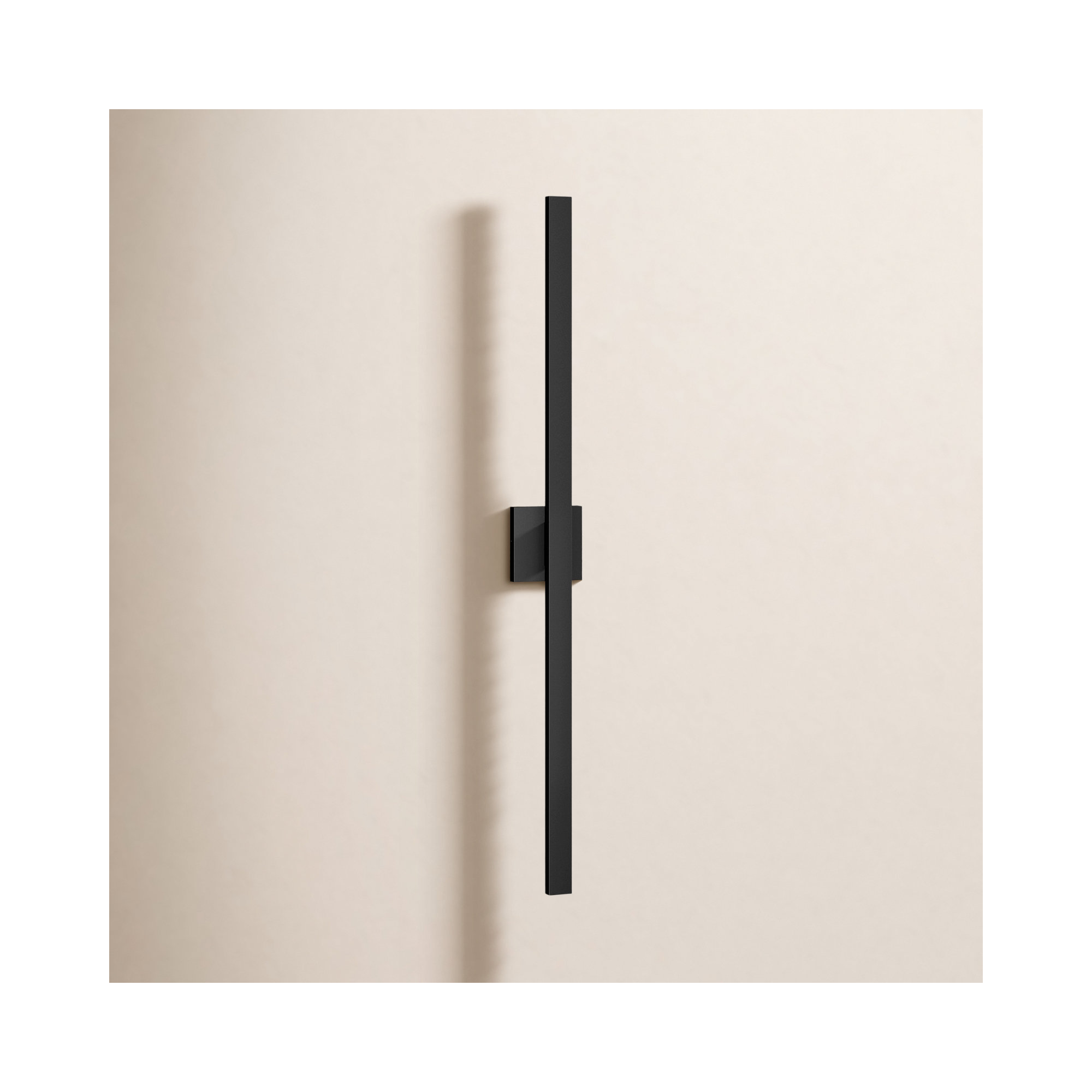 Black Dimmable LED Outdoor Wall Lantern Sconce With Frosted Glass, 39.4" Height