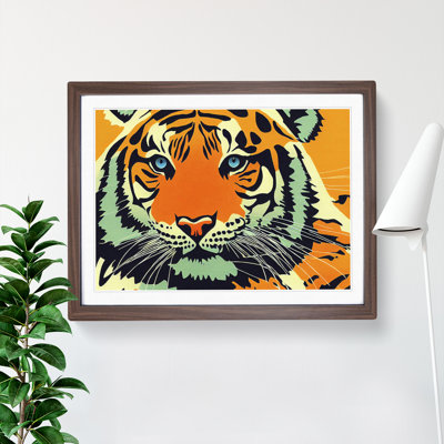 XH1022-6200X Modern Tiger Art Abstract - Single Picture Frame Print