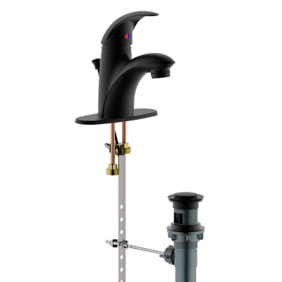 Centerset Single-handle Bathroom Faucet with Drain Assembly