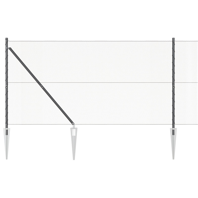 Hexagon Fence Grey Steel, 120cm H x 10000cm W