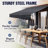 Semi-Cassette Patio Awning with LED Lights - Moroccan Collection -54833135-54833130