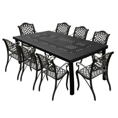 Loah 8 - Person Patio Dining Set with Rectangular Table