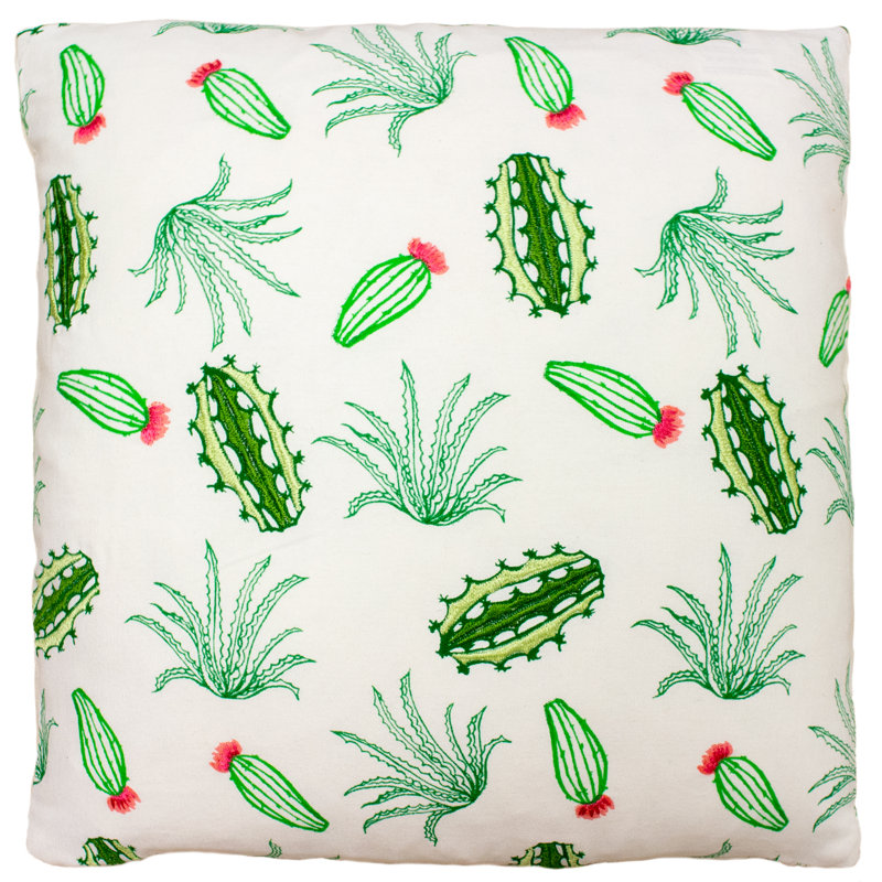 Floral Square Throw Pillow Cover