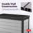 Keter Premier 200 Gallon Durable Resin Outdoor Storage and Organization Deck Box Ideal For Garden Patio Furniture and Supplies, Grey