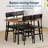 Dining Table Set for 4 with 4 Upholstered Chairs for Samll Space, Dining Room