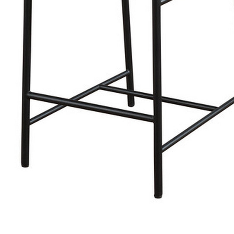 Matao White Fabric Counter Height Chair, Light Gray