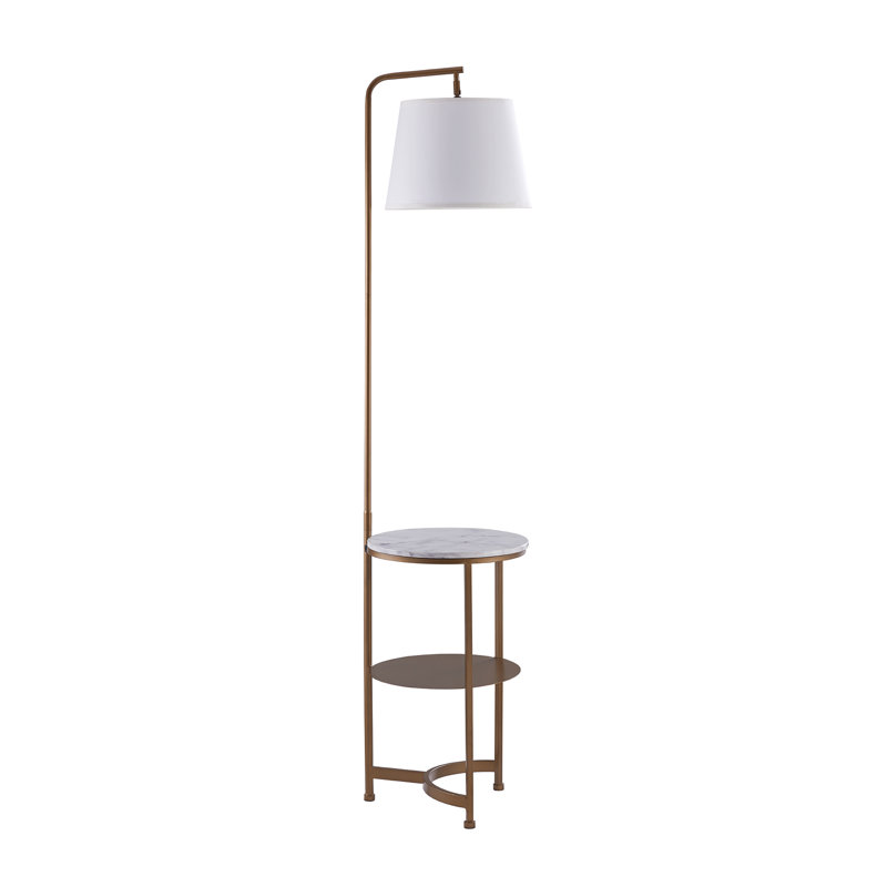 Antonelli 162.6cm Brown LED Traditional Floor & Table Lamp Set with USB and Outlet