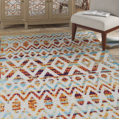 Modway The Curated Nomad Skyline Distressed Chevron Indoor/Outdoor Area Rug