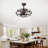 Modern Enclosed Ceiling Fan Indoor With Remote Control And Bladeless Rust Red Industrial Ceiling Fan Light Kit