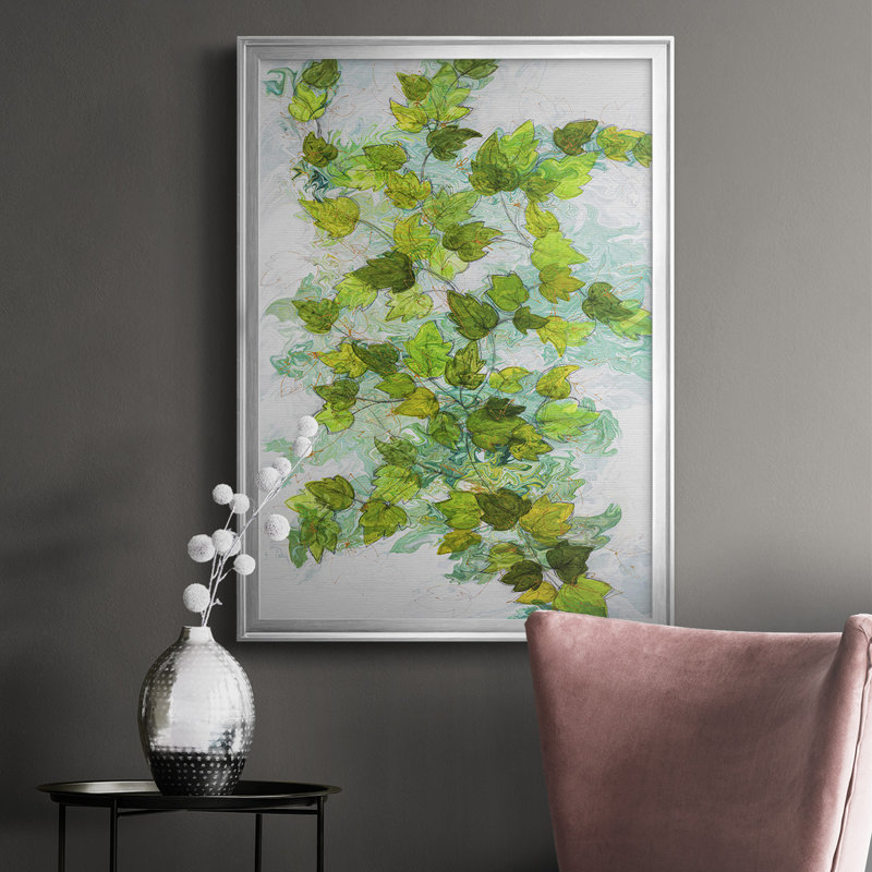 Ivy Premium, reproduction encadrée prête à être accrochée, H 36,5 po x l 26,5 po x P 1 po, Argent