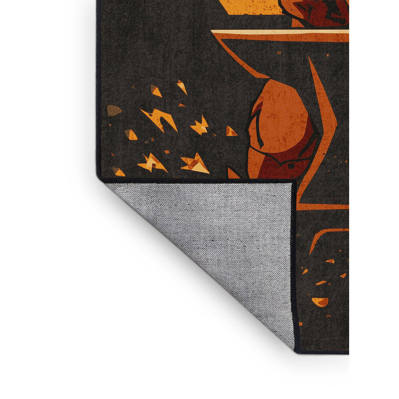 Tapis à motif géométrique brun nain lavable à la machine Wimberley, 5 x 7