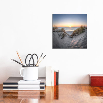 Dune Landscape At Sunset, North Sea Coast 1 Piece Wrapped Canvas Wall Art