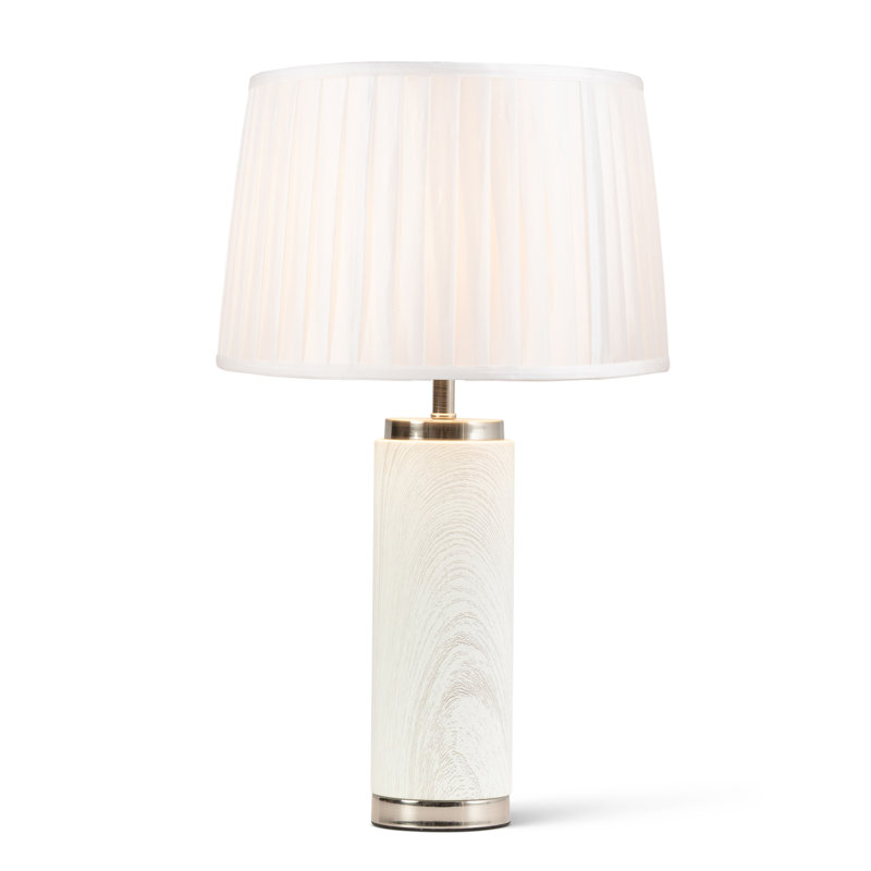 Asghar Metal Table Lamp, Ivory, Grey