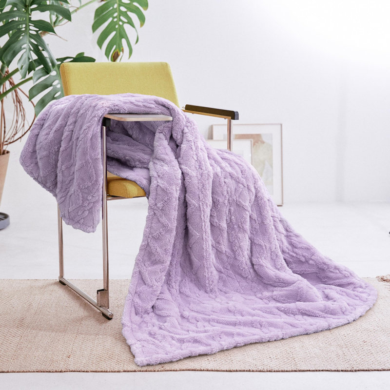Heated Throw Blanket, Purple