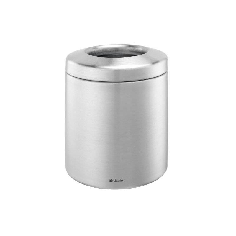 Matt Steel Table Bin with Metal Ring
