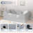 Toddler Floor Bed with Removable Safety Rails and Storage Bag, Kids Bed for Girl and Boys, Standard Crib Size, Safety Upholstered Child Beds, Low to Floor Design-1391452760