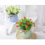 4 paquets de plantes artificielles artificielles en pot de macaron en plastique pour la maison