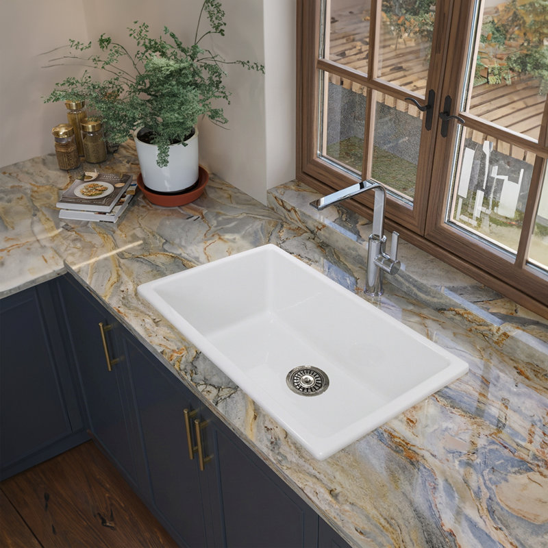 24'' L Single Basin Kitchen Sink, 10" H x 30" L x 18" W