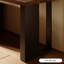 Bureau rectangulaire en bois massif brun noyer + noir-1159707248