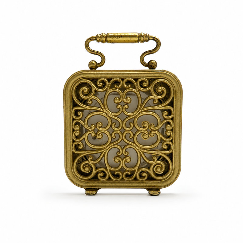Horloge de table dorée